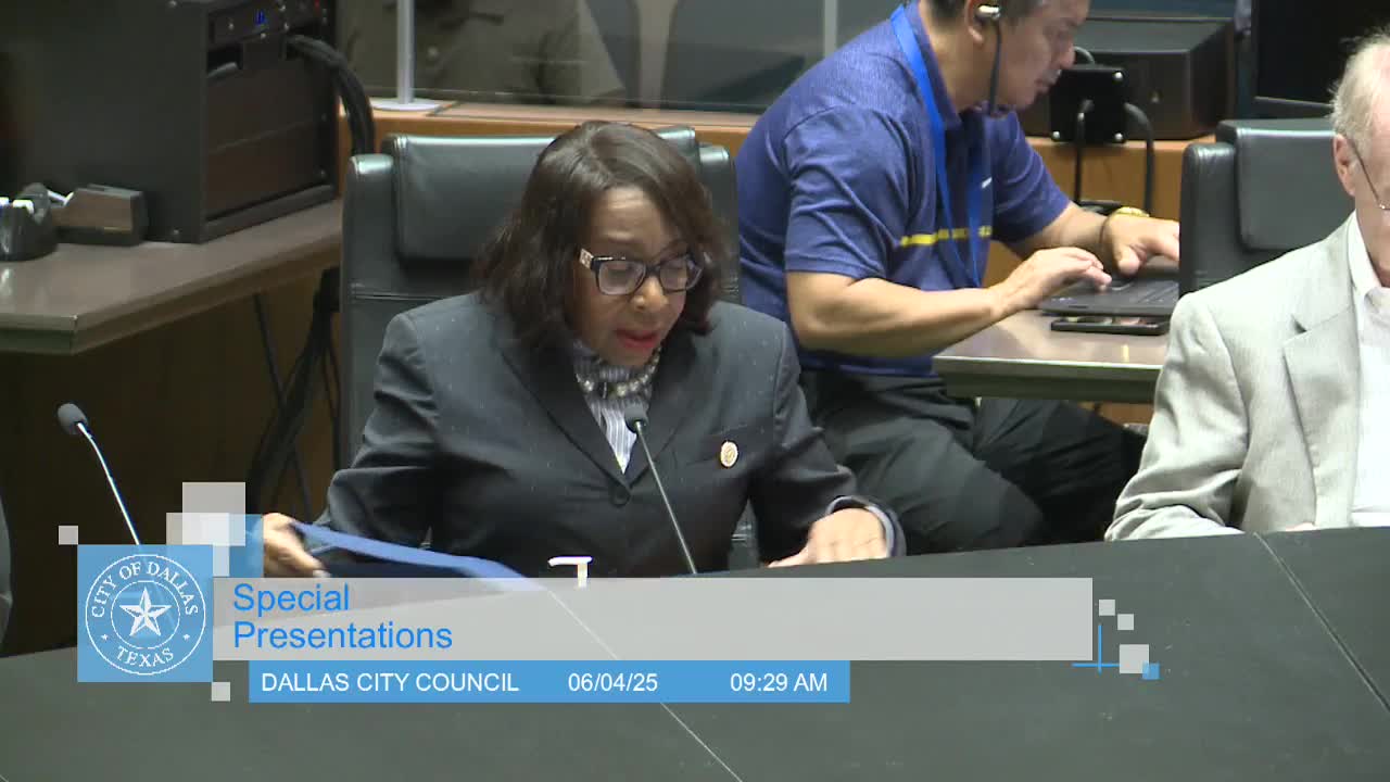 Dallas Council Honors Community Leaders Natasha Jarrell and Robert Curtis for Public Service