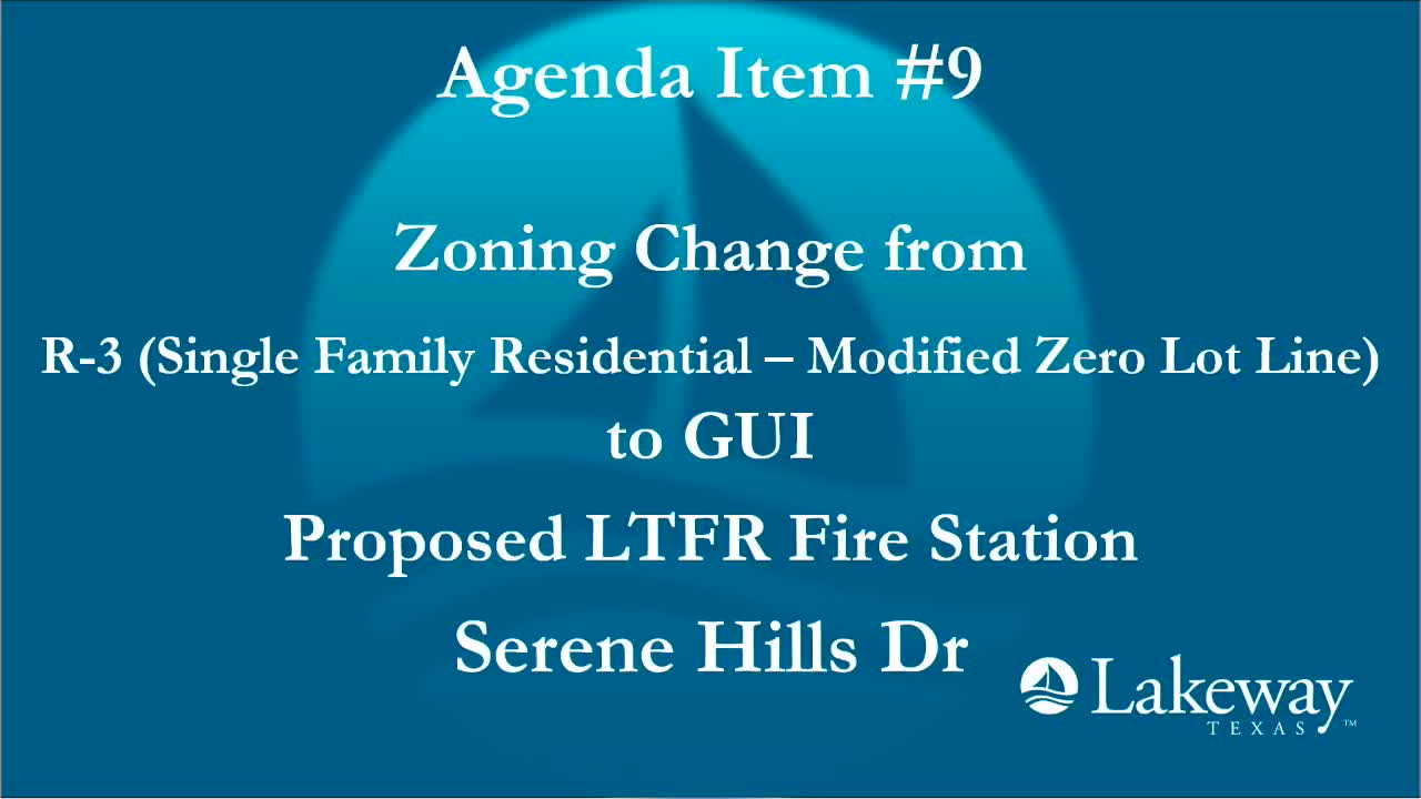 Lakeway approves new fire station on Serene Hills with strategic zoning changes