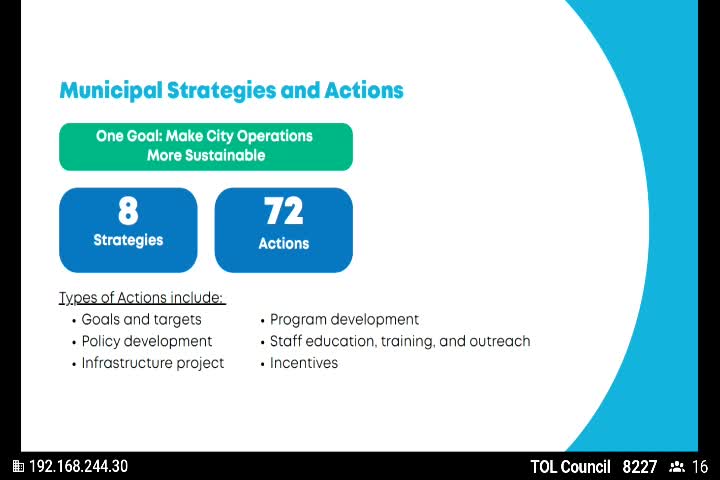 Toledo City Council adopts ambitious sustainability goals and initiatives for municipal operations