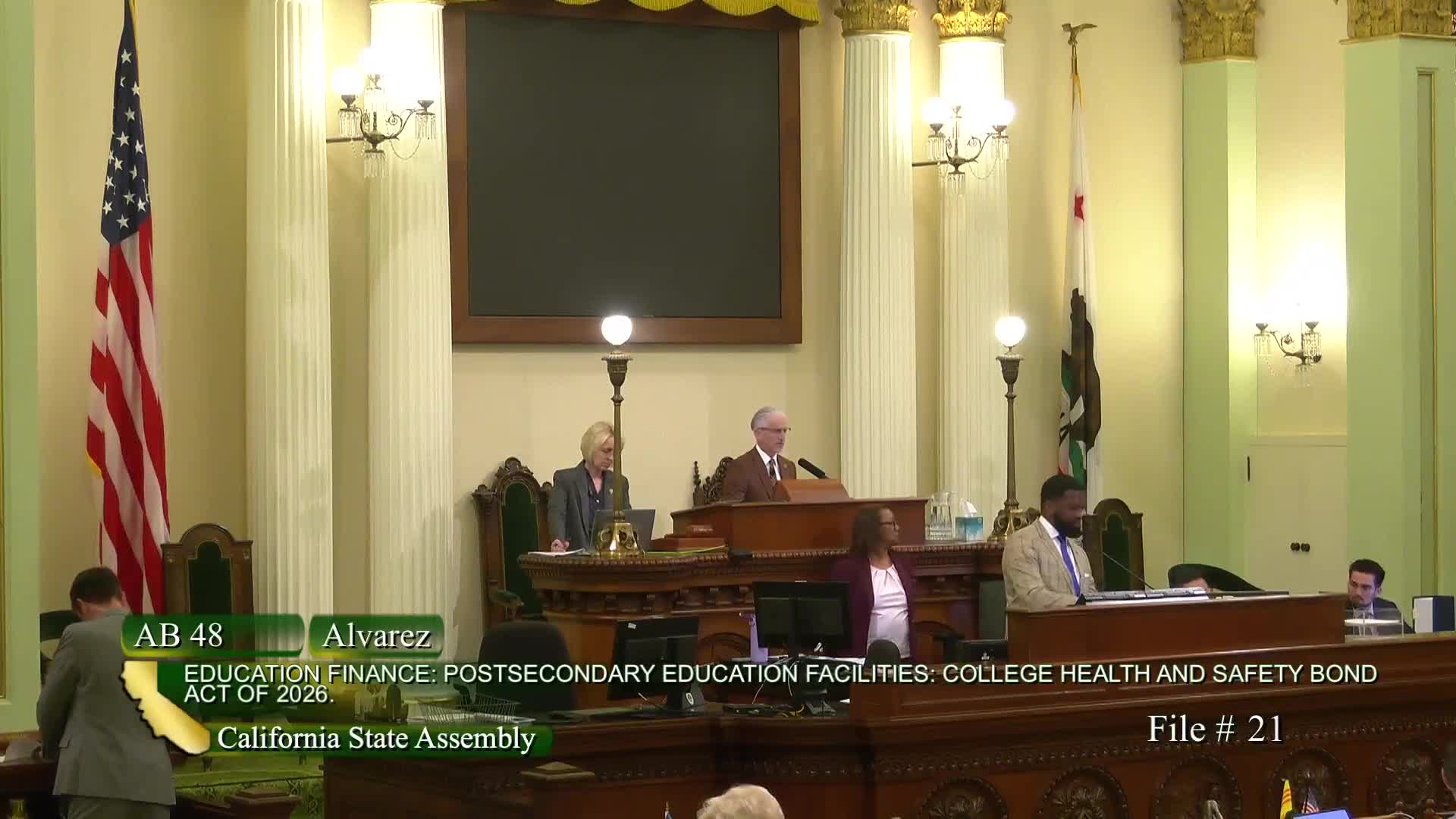 Assemblymember Alvarez introduces College Health and Safety Bond Act to upgrade higher education facilities