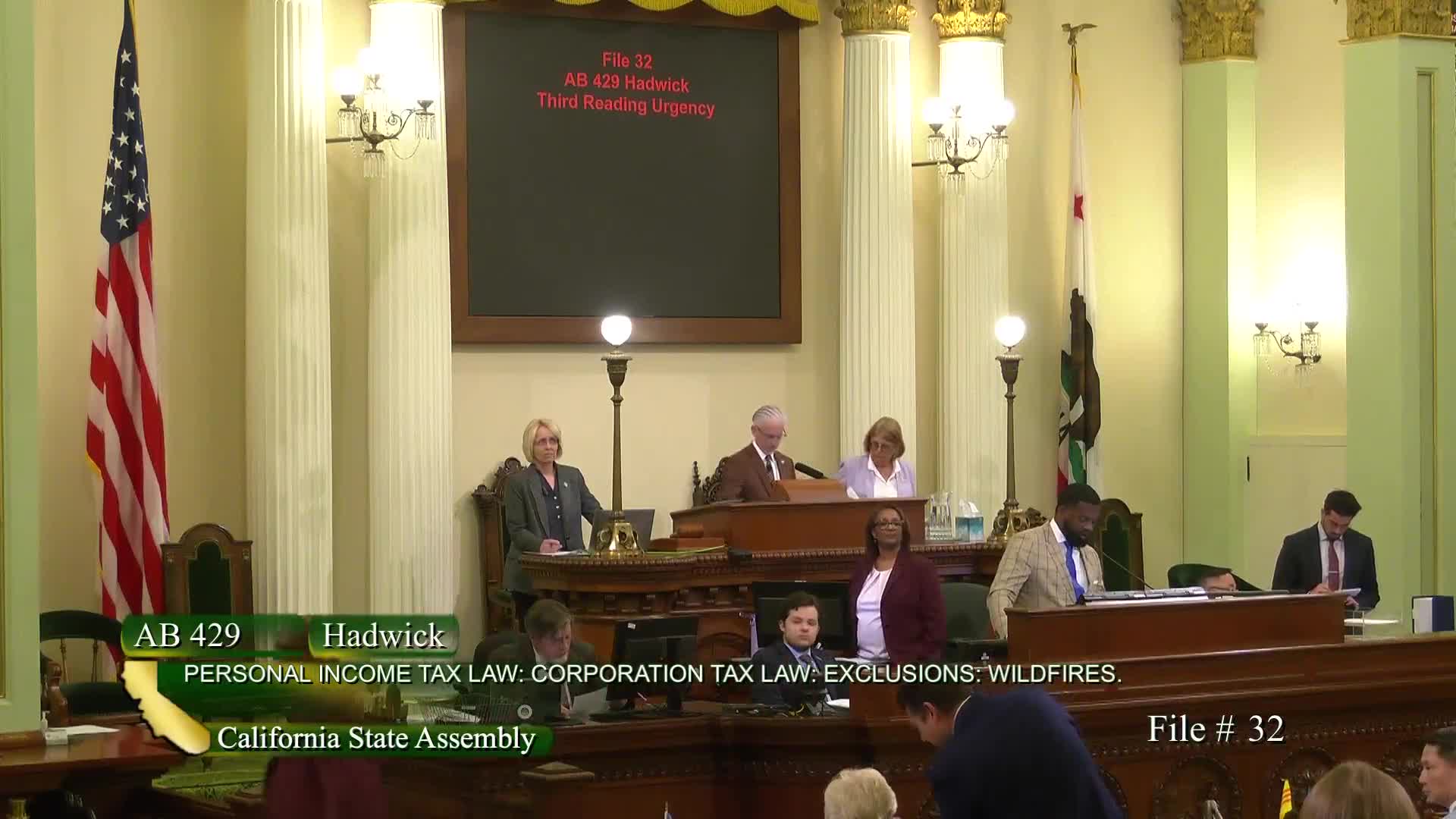 Assemblymember Hadwick proposes urgent taxation measure for immediate effect