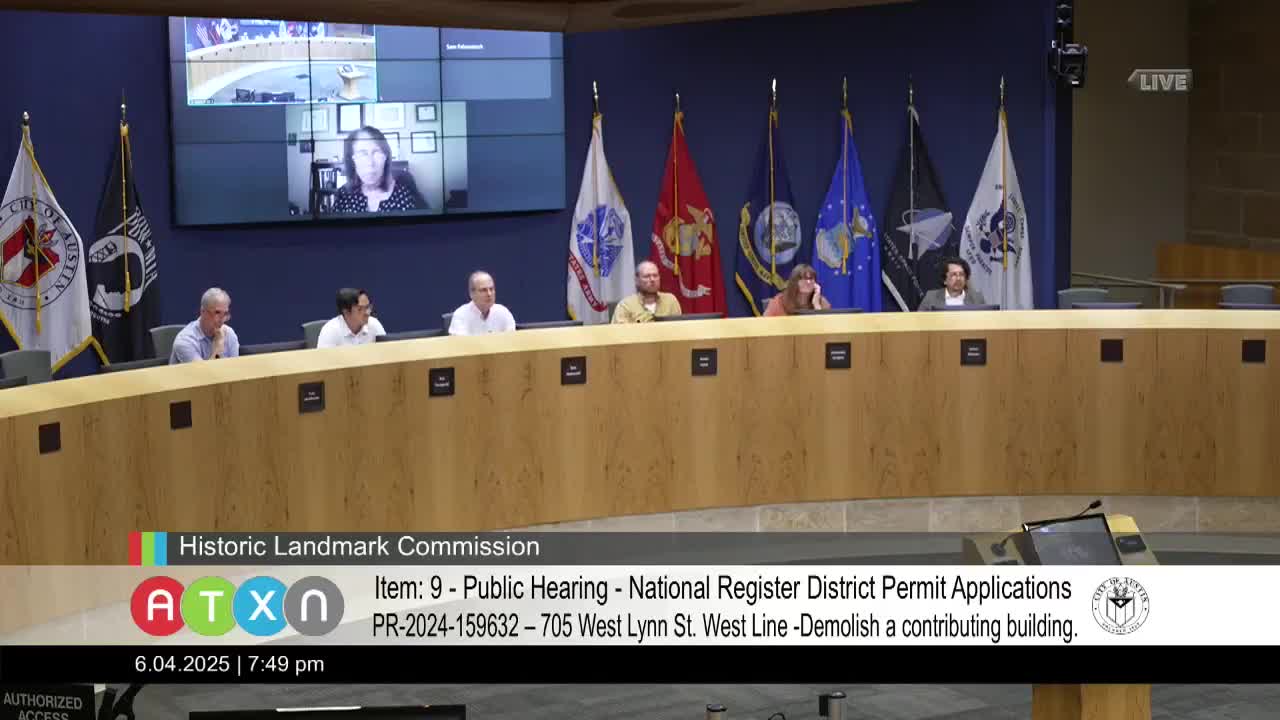 Austin City Commissioners vote on demolition permit for historic property at 1108 Elm Street