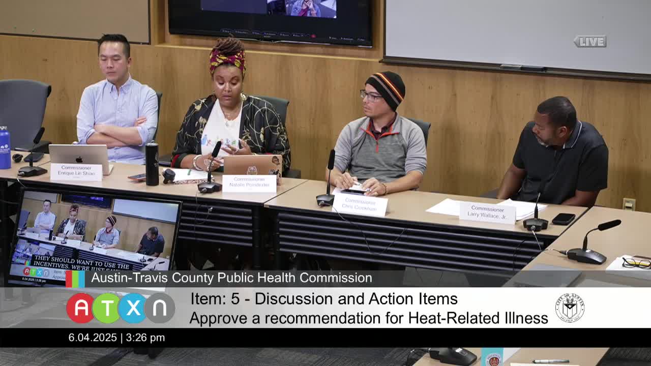 Austin Public Health Commission proposes heat safety incentives for outdoor workers