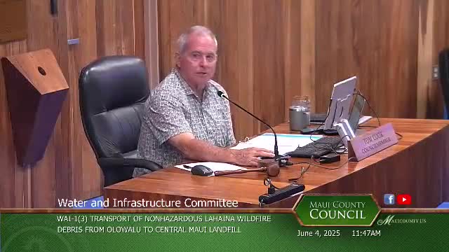 Water and Infrastructure Committee discusses Lahaina recovery with EPA and community partners