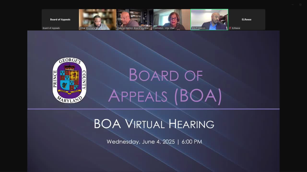 Board of Appeals reviews variance request from Cordova family in Beltsville