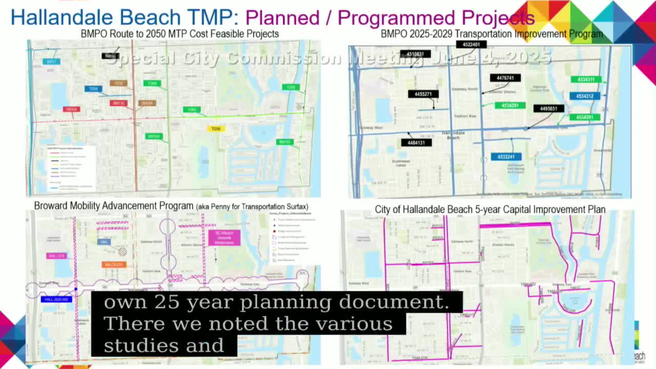Hallandale Beach discusses Transportation Master Plan emphasizing safety and connectivity