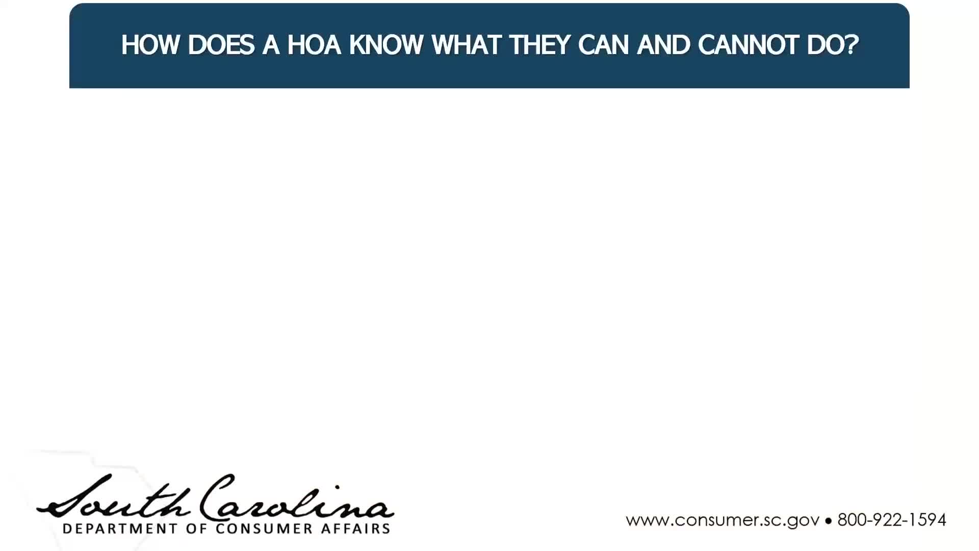 South Carolina reviews three key laws governing homeowners associations