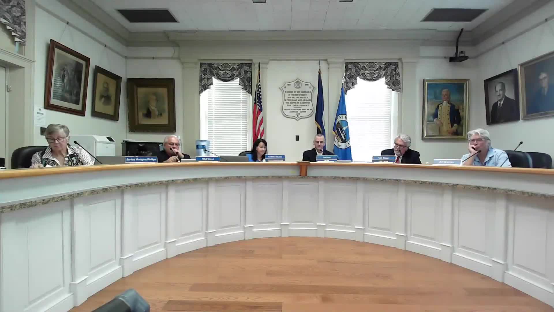 Mathews County board approves VDOT secondary six‑year plan, funds unpaved road work
