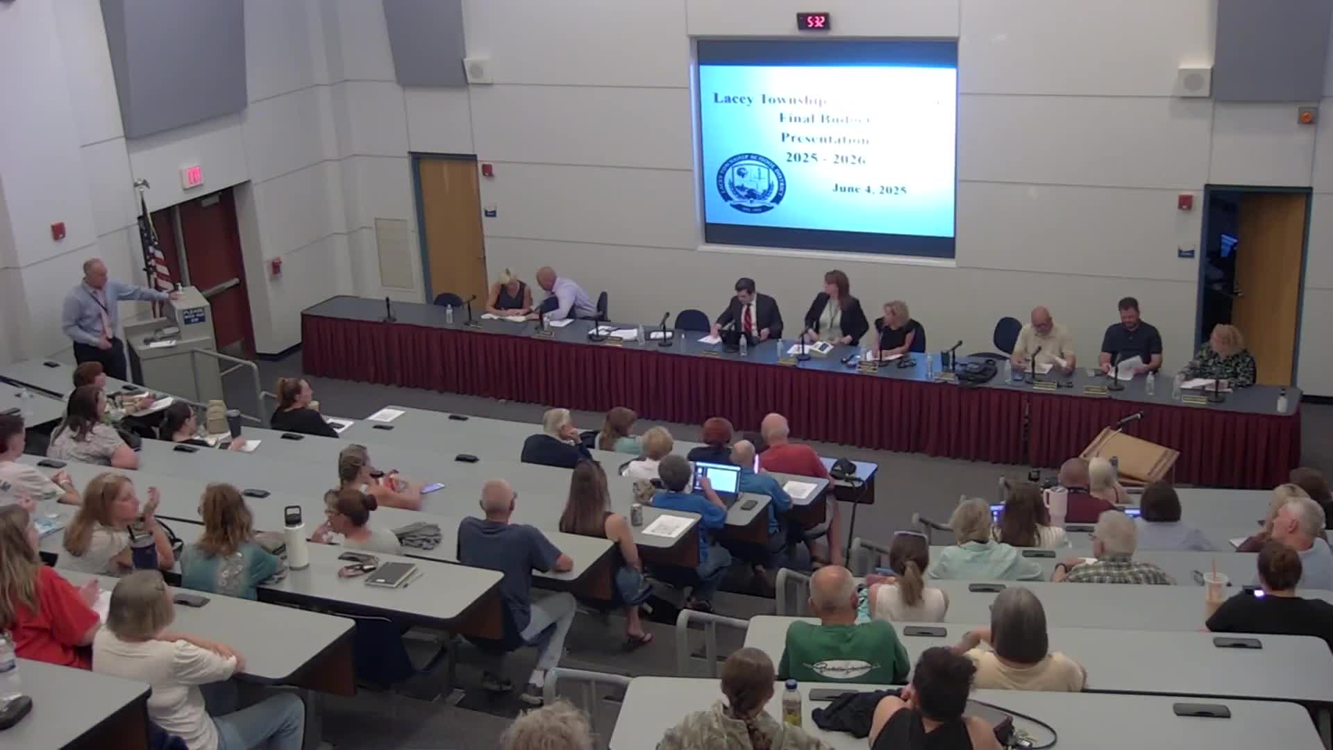 Lacey Township board adopts 2025–26 budget; district cites a 9.58% tax-levy implication