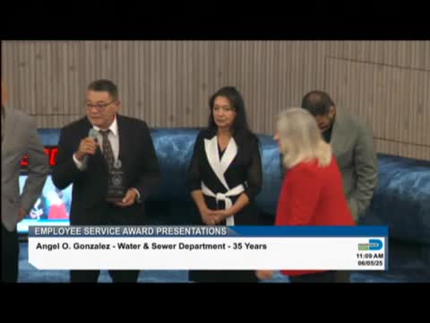 Angel honored for 35 years of dedicated water and sewer service