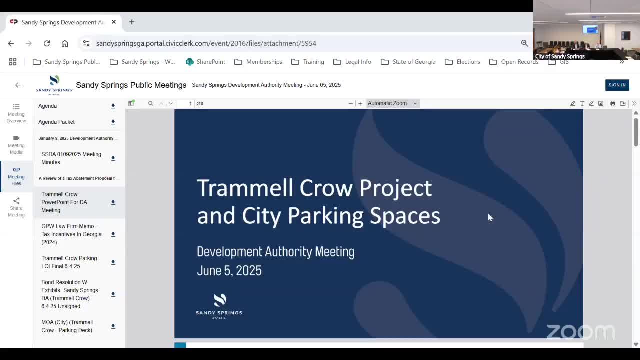 Sandy Springs authority approves bond resolution to fund city parking in Hudson Center redevelopment