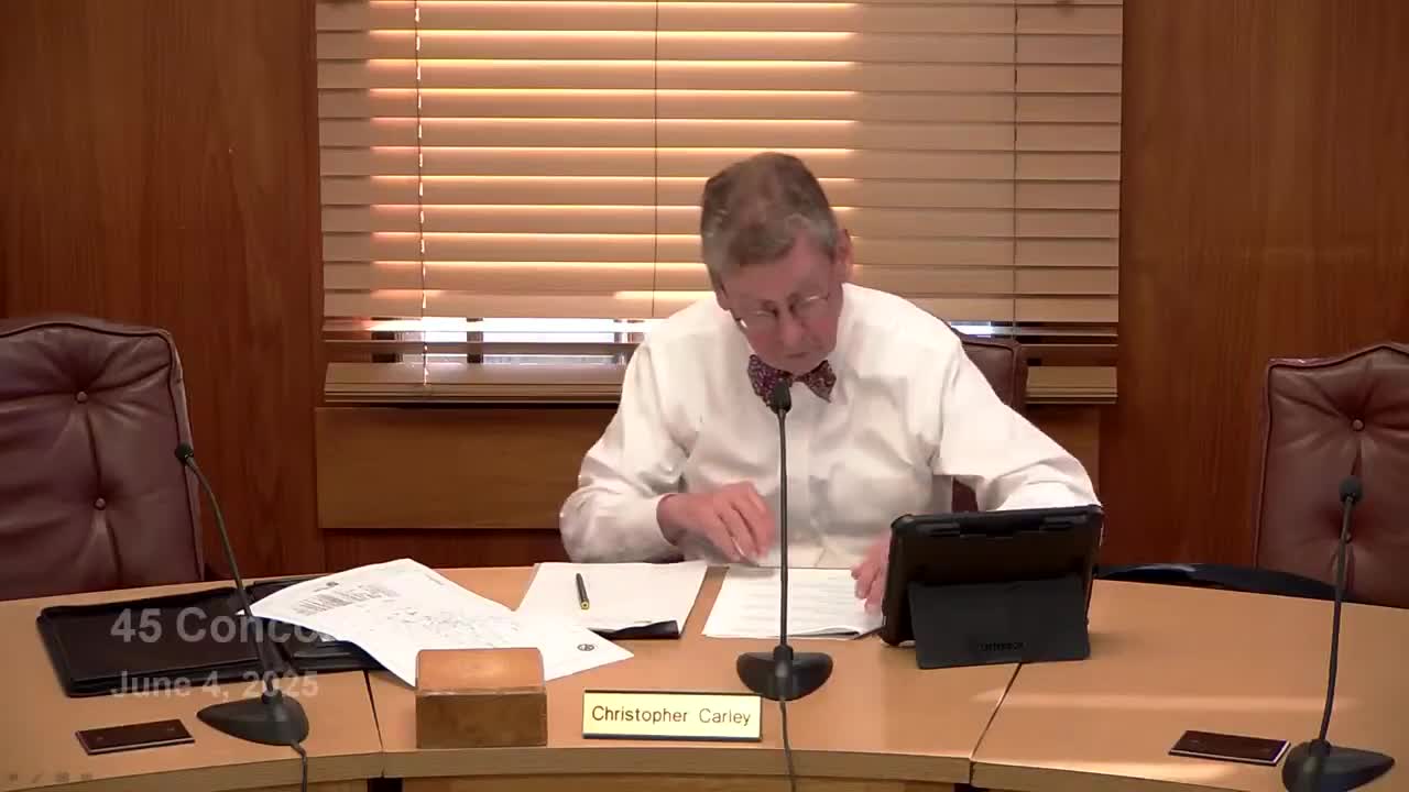 ZBA approves lot-split variances for property at 45 Concord Street allowing two smaller lots