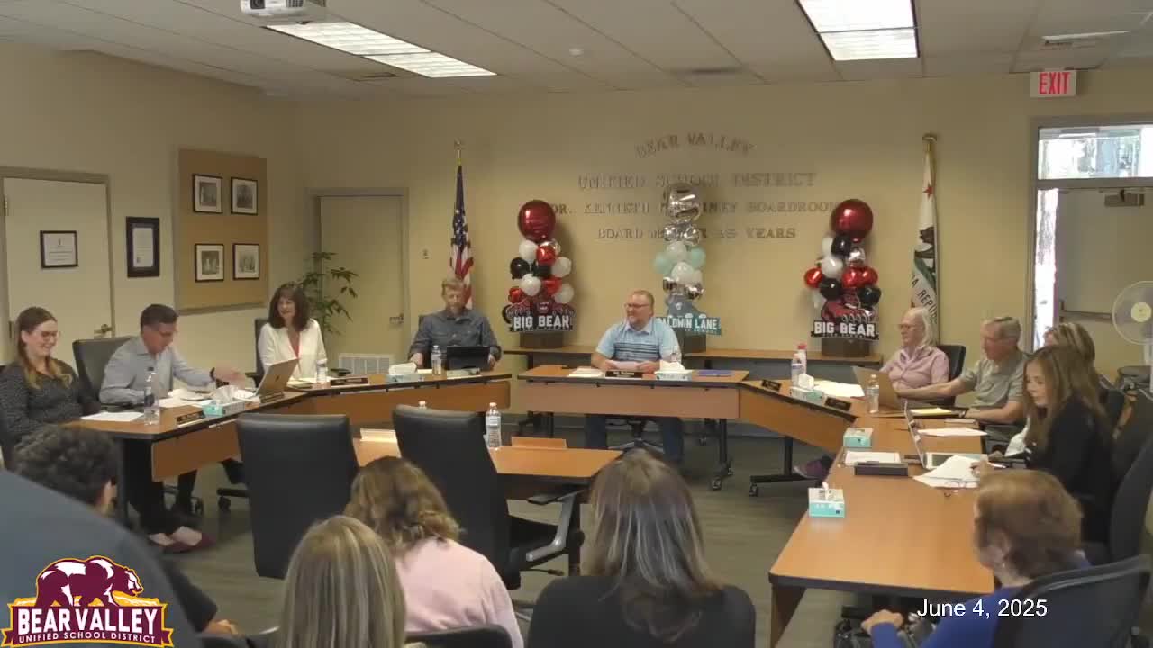 Bear Valley Unified board approves multiple administrative hires, ratifies classified contract and federal funding application
