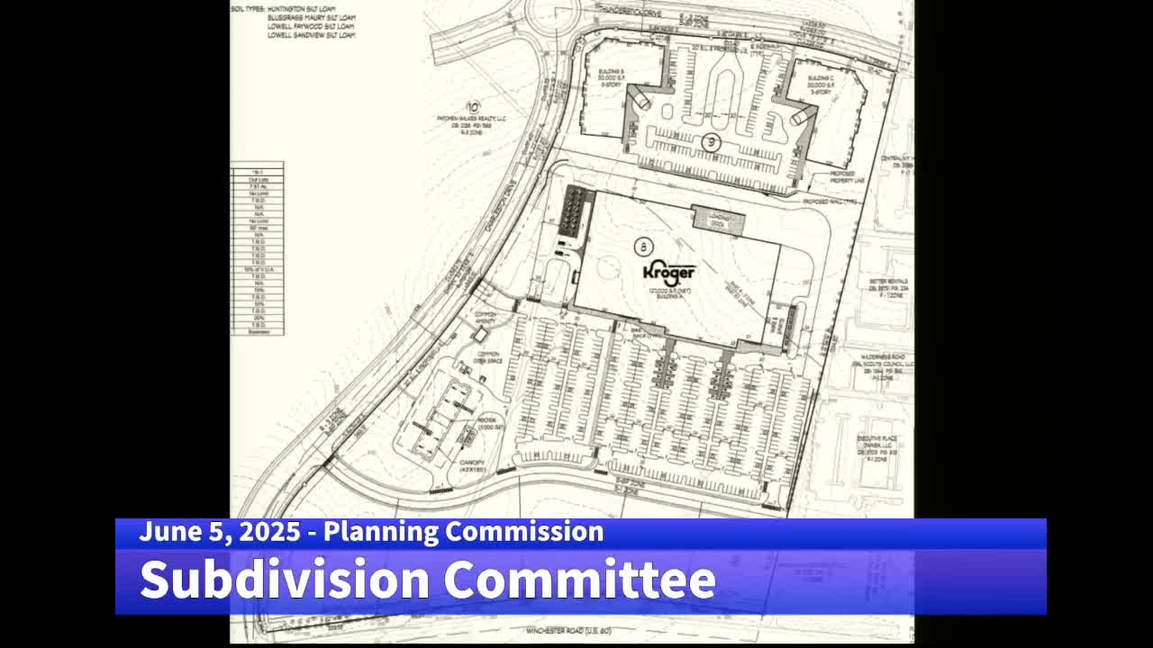Lexington planners discuss Kroger development and traffic concerns from local residents