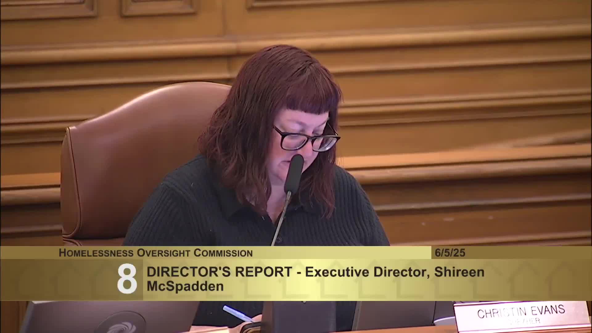 Marnie Regan highlights transitional youth housing gaps at public comment session