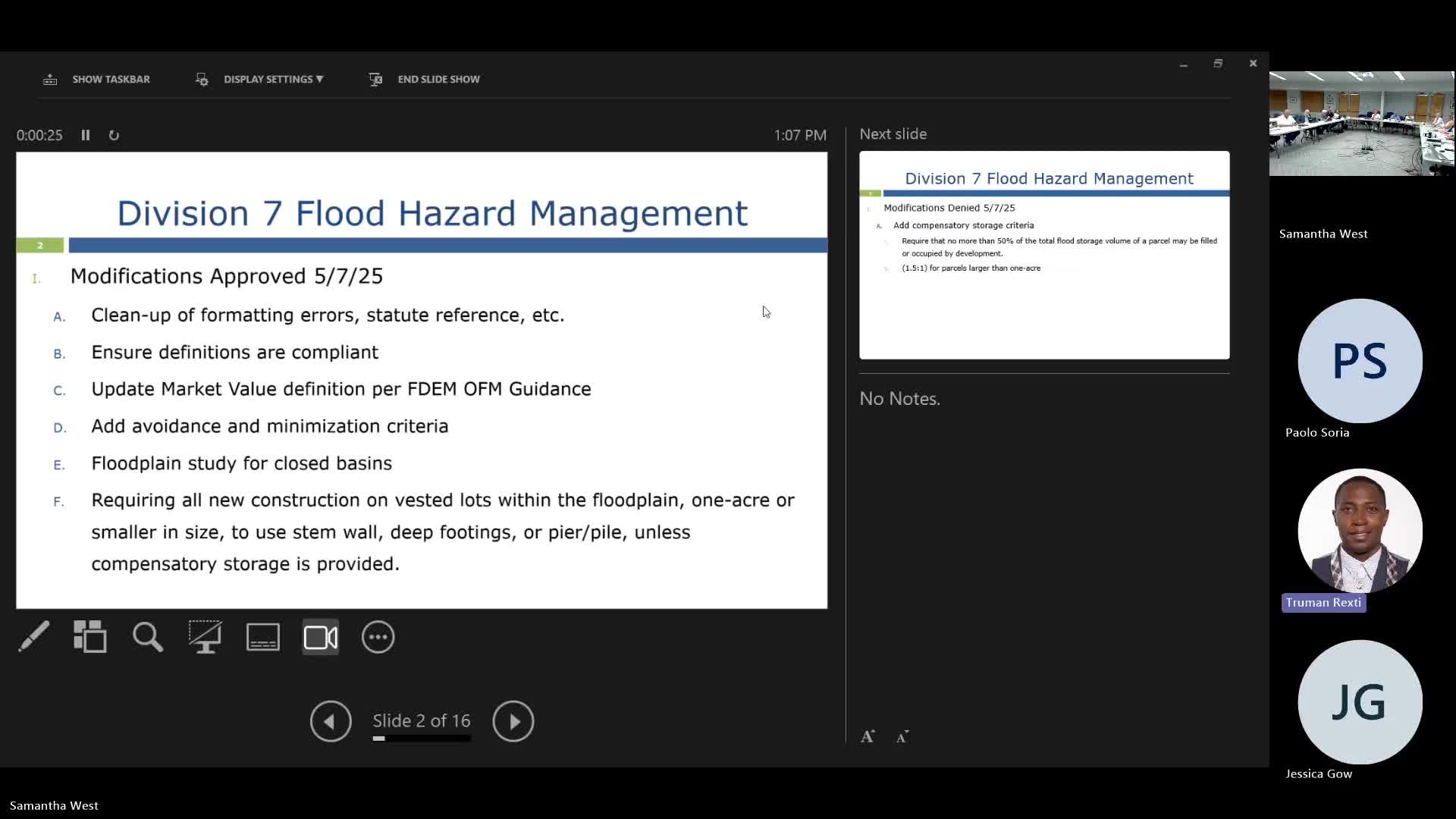Volusia committee asks staff to draft countywide floodplain rules, weigh compensatory-storage standards and 2-foot freeboard in high-risk areas