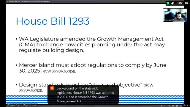 Mercer Island council directs ordinance to move design-review decisions to hearing examiner under new state rules