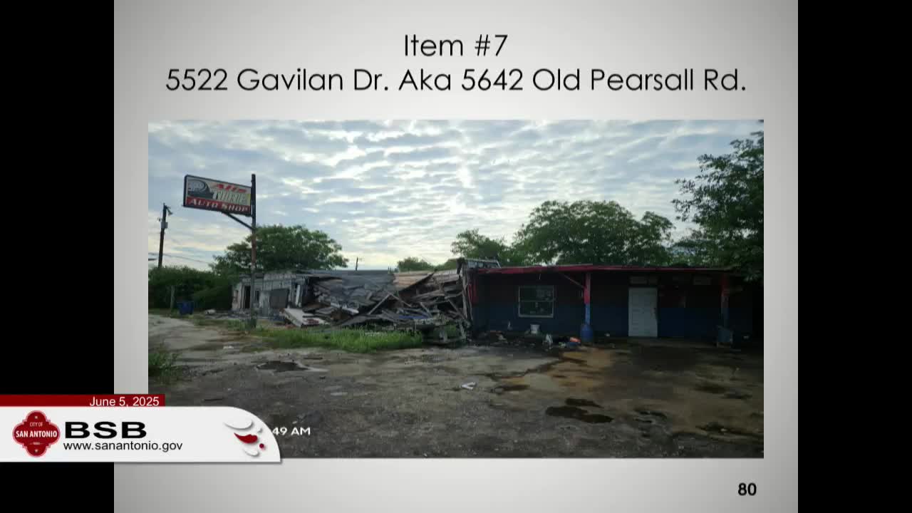 City officials recommend demolition of deteriorating structures at 5522 Gavilán Drive