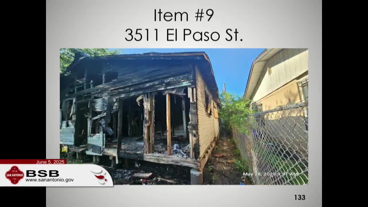 Building Code Violations prompt demolition recommendation for fire-damaged property in El Paso