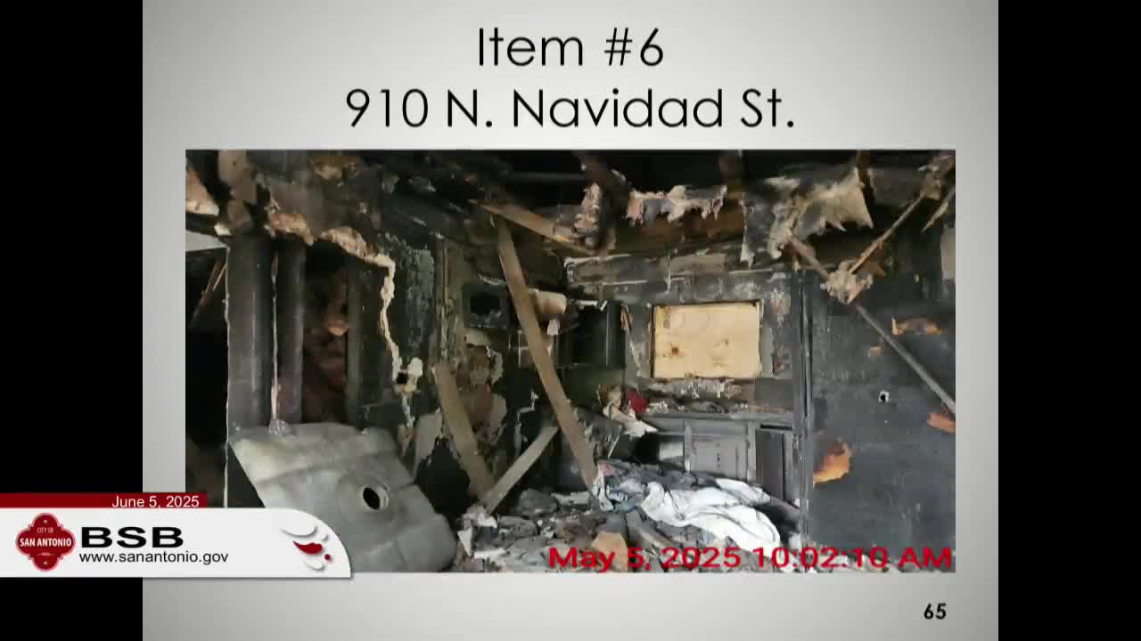 City officials recommend emergency demolition of fire-damaged structure on Navidad Street
