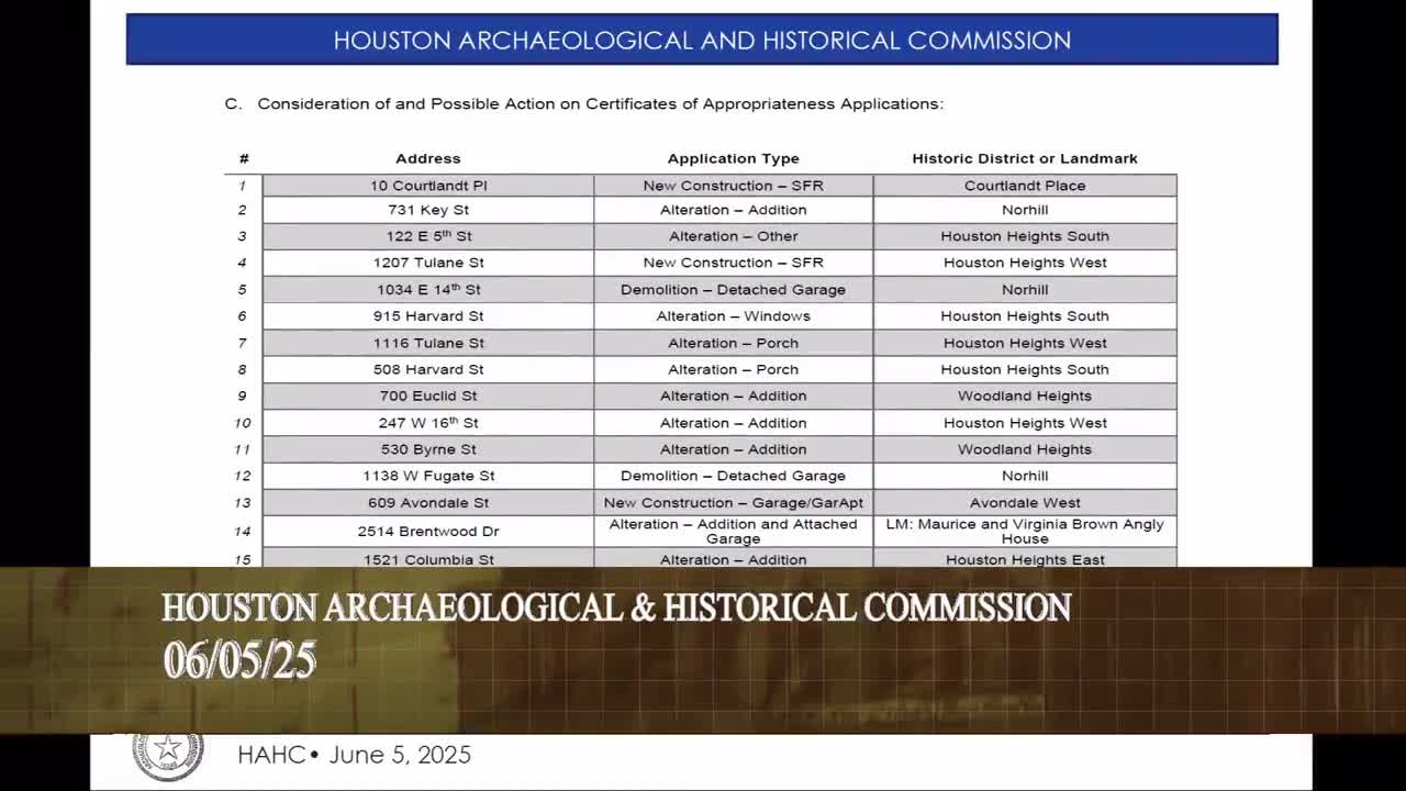 Planning Commission approves multiple historic district alterations in Houston