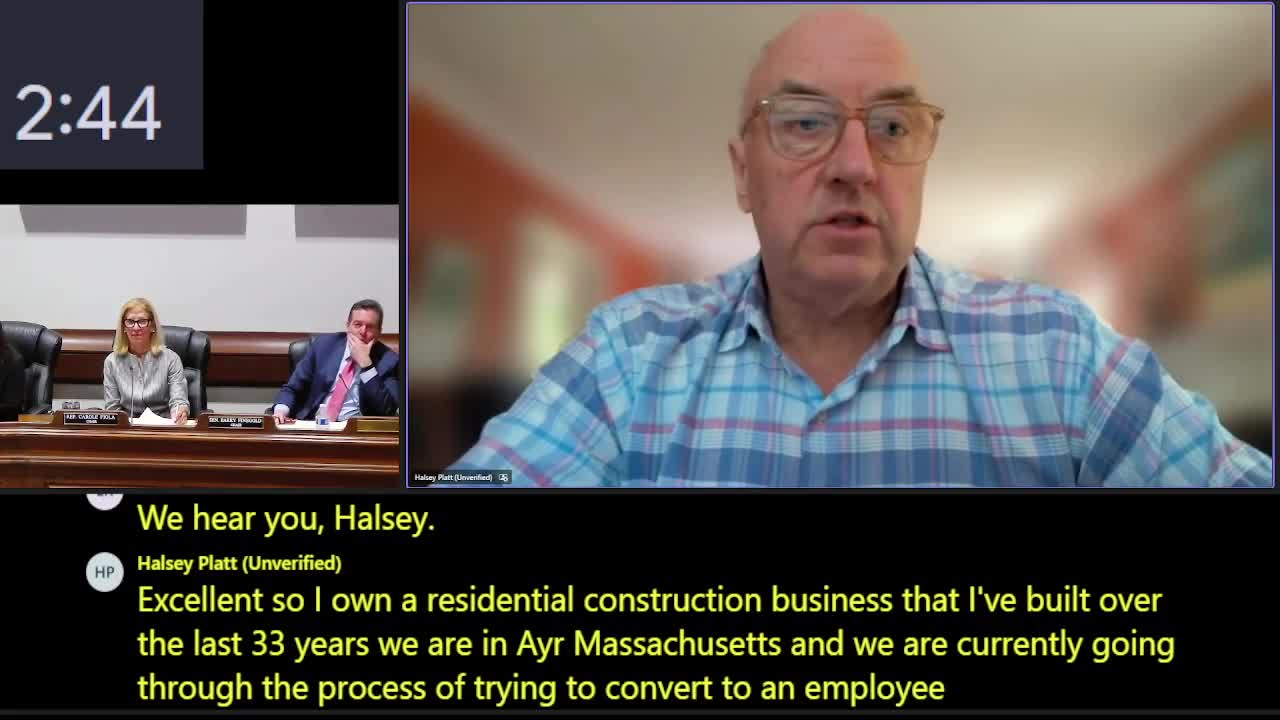 Massachusetts legislators discuss bills promoting employee ownership and cooperative businesses
