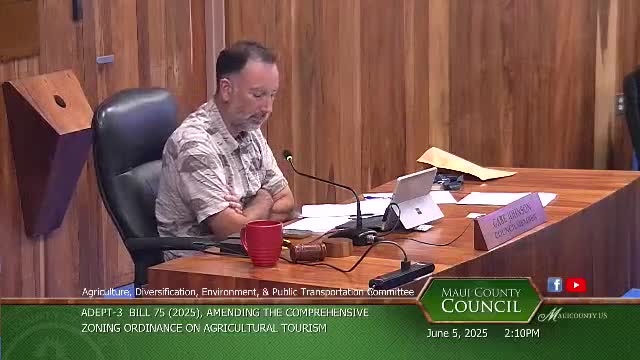 Committee Discusses Ag Tourism Regulations with Farmer Sydney Smith's Insights