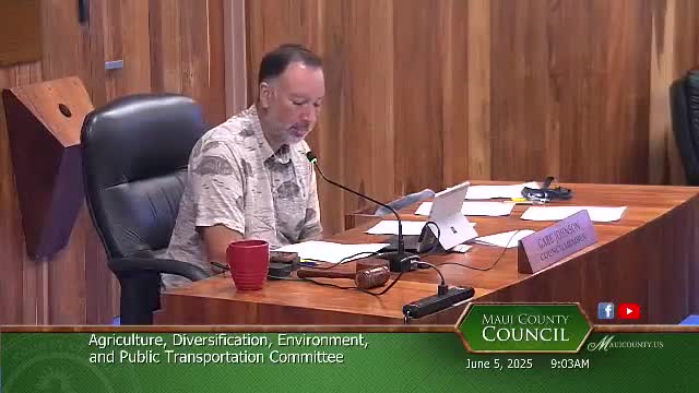 Maui Committee Reviews Zoning Bills on Agricultural Tourism and Mobile Food Trucks