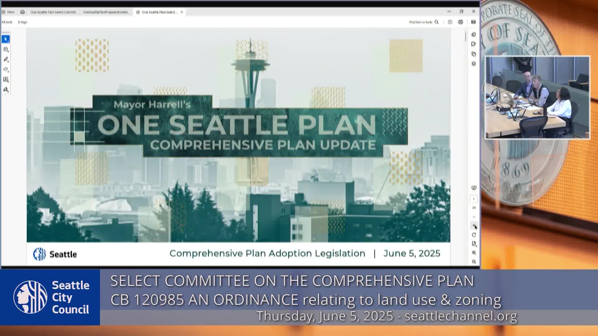 Seattle City Council reviews comprehensive 1 Seattle Plan to address housing crisis