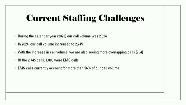 Fire Chief highlights staffing challenges amid growing EMS call volume