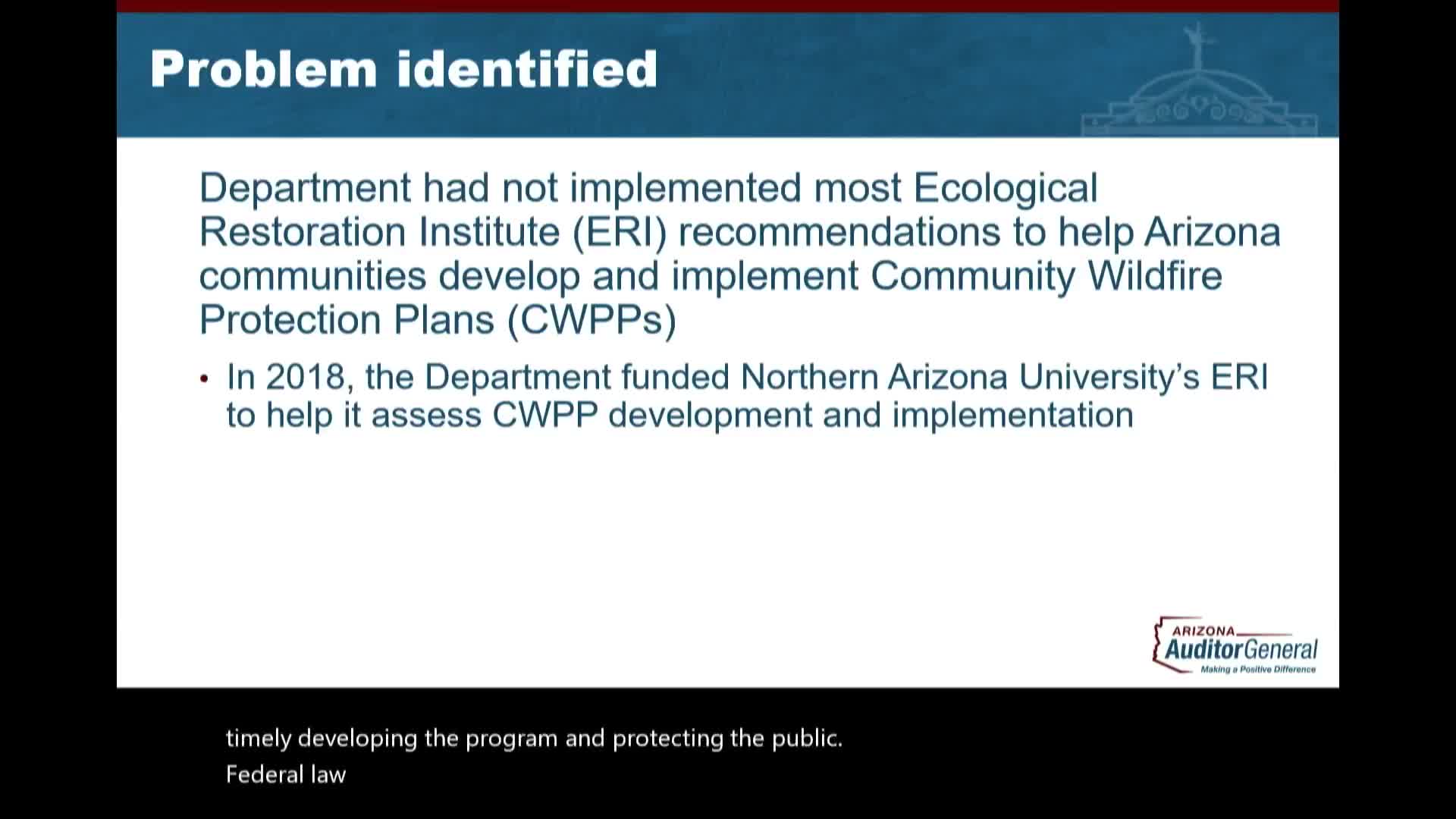 Arizona Department faces scrutiny for delayed wildfire protection plans implementation