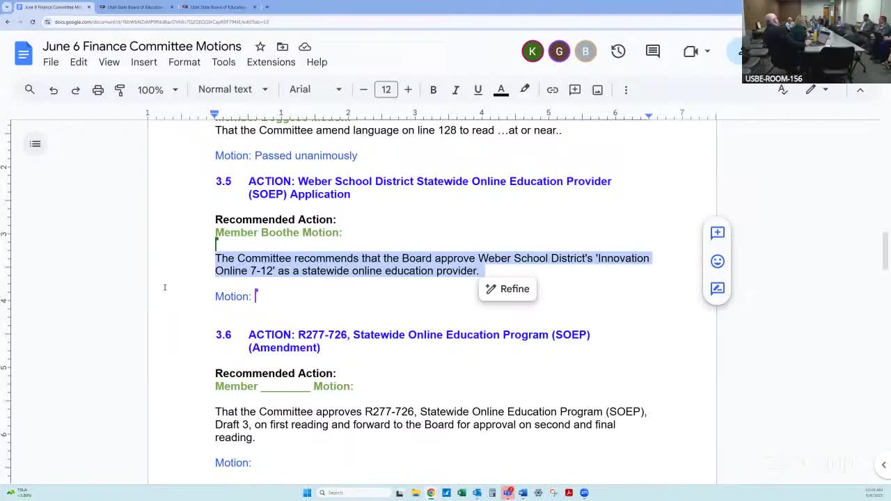 Board approves Weaver School District's online education program for statewide implementation