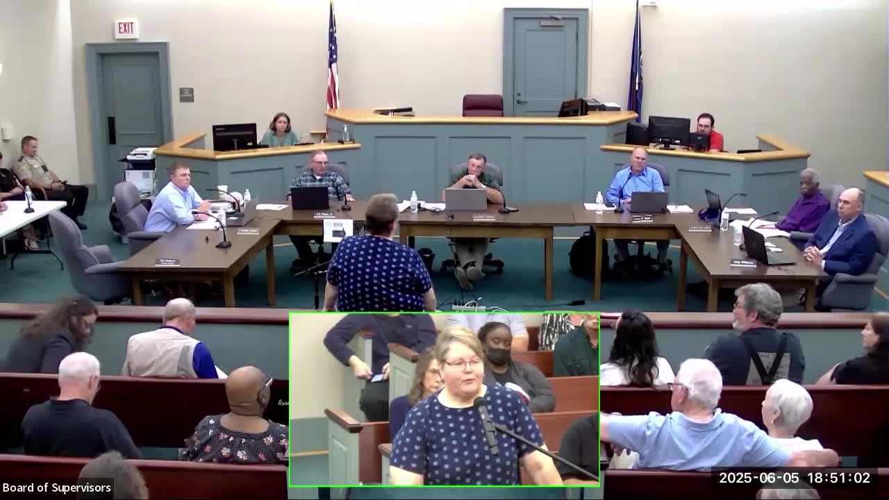 Former Teacher Advocates for County Employee Raises at Board Meeting