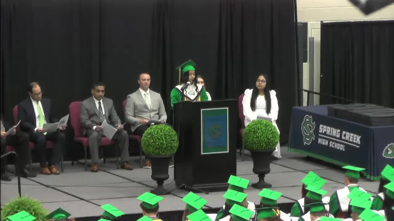 Valeria Andres Castaneda addresses Wayne County Public Schools class of 2025 at commencement
