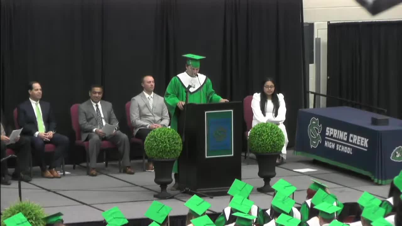 Senior Class of 2025 gifts picnic tables to Spring Creek High School