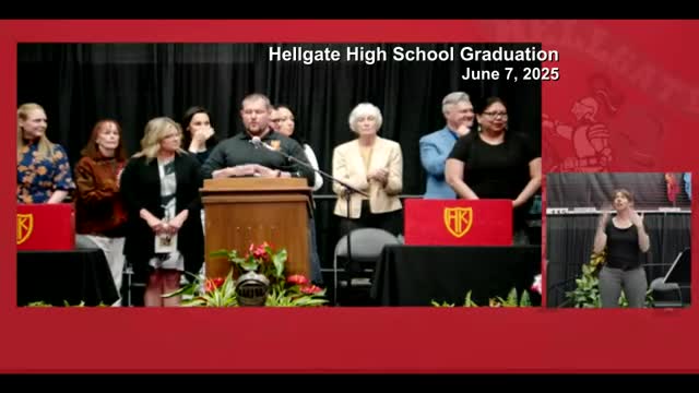 Principal Judson Miller celebrates Hellgate High School's graduating class of 2025