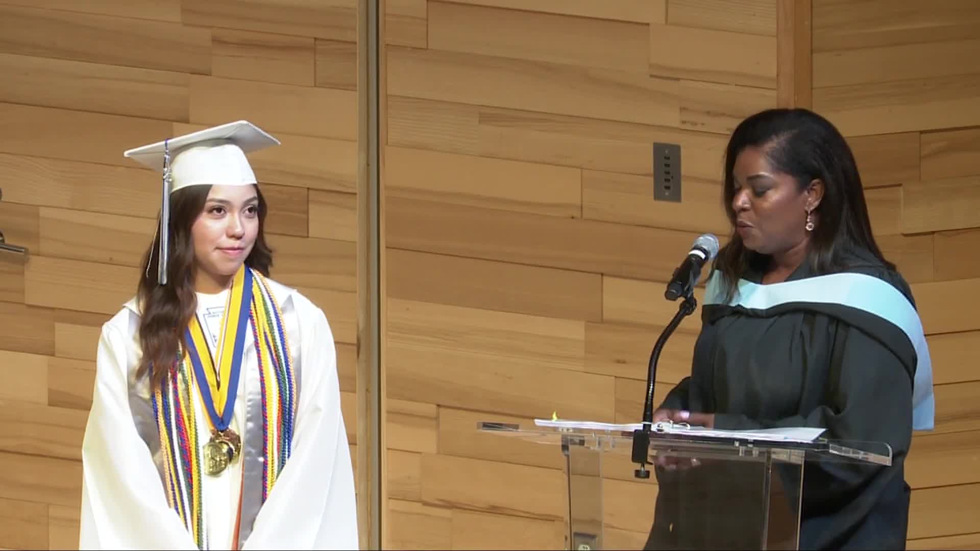 Valeria Jimenez Ramirez delivers heartfelt salutatorian speech at ACCHS graduation