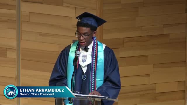 Vice President Andres honors classmates and families at Class of 2025 graduation speech