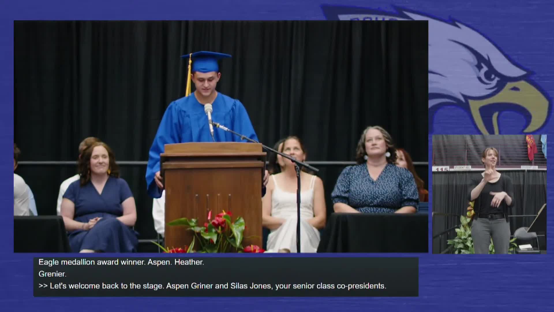 Aspen Groneer addresses Big Sky High School Class of 2025 at graduation