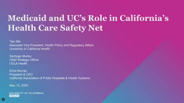 UC leaders warn congressional reconciliation proposals could put Medi‑Cal funding and supplemental payments at risk