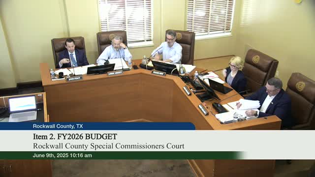 Rockwall County commissioners discuss funding for body cameras and courthouse security vehicles