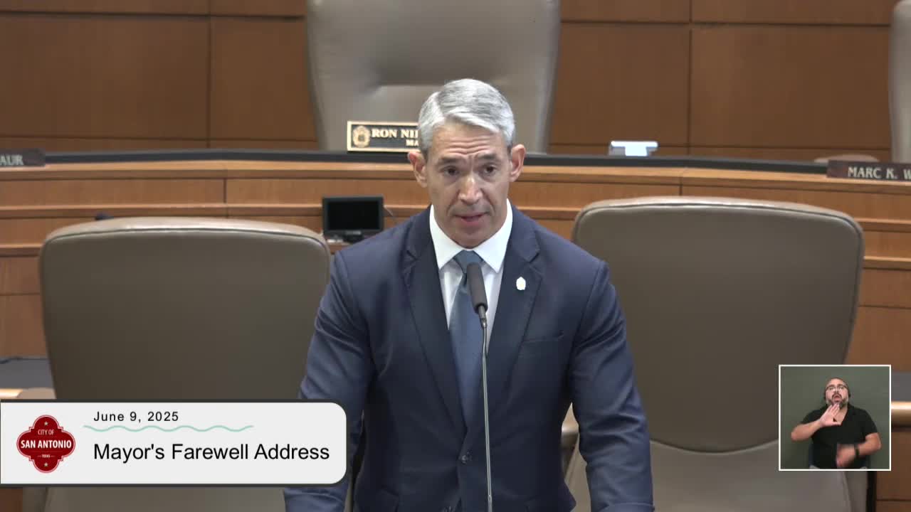 Mayor's final address highlights city achievements and team contributions in San Antonio