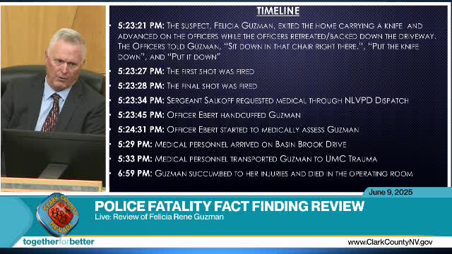 Officers confront Felicia Guzman armed with a knife during standoff