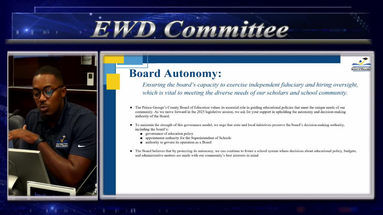 Prince George's County Board prioritizes school safety and governance reforms