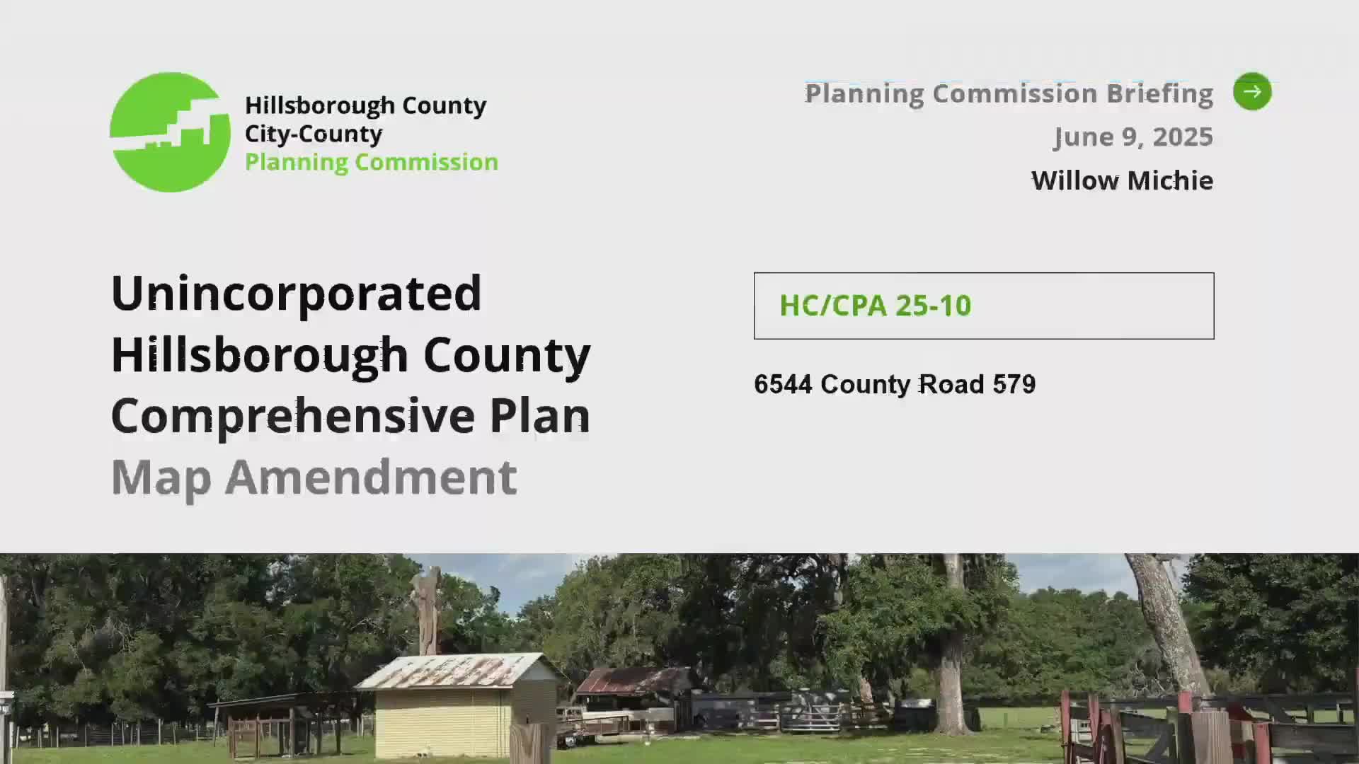 County staff briefs change to Light Industrial Planned at County Road 579 site