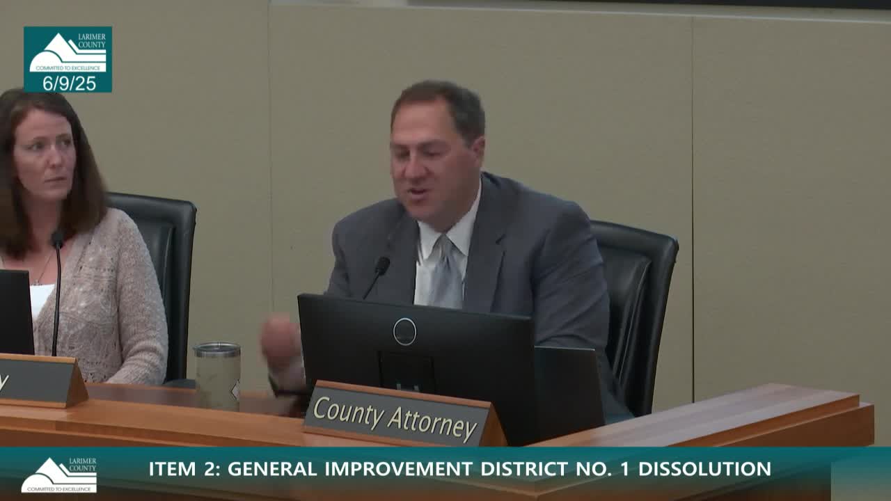County Commissioners aim to dissolve outdated public improvement district in neighborhood