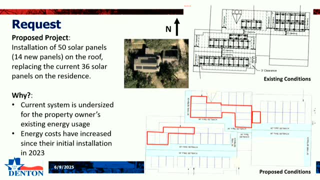 Historic Landmark Commission approves solar panel installation at 2224 Houston Place