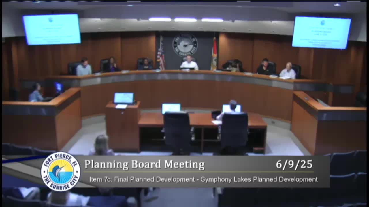 Fort Pierce City Council approves final site plan for Symphony Lakes development