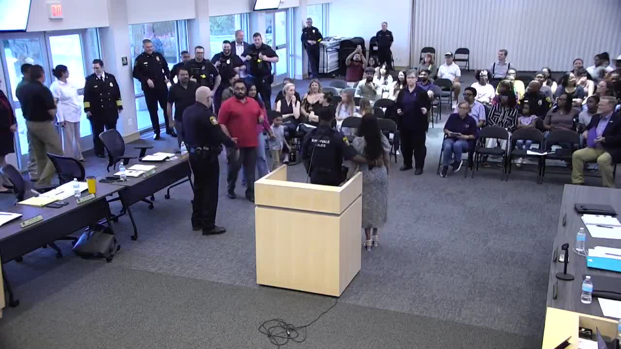 Sunnyvale promotes Dylan Stovall to lieutenant during recognition ceremony