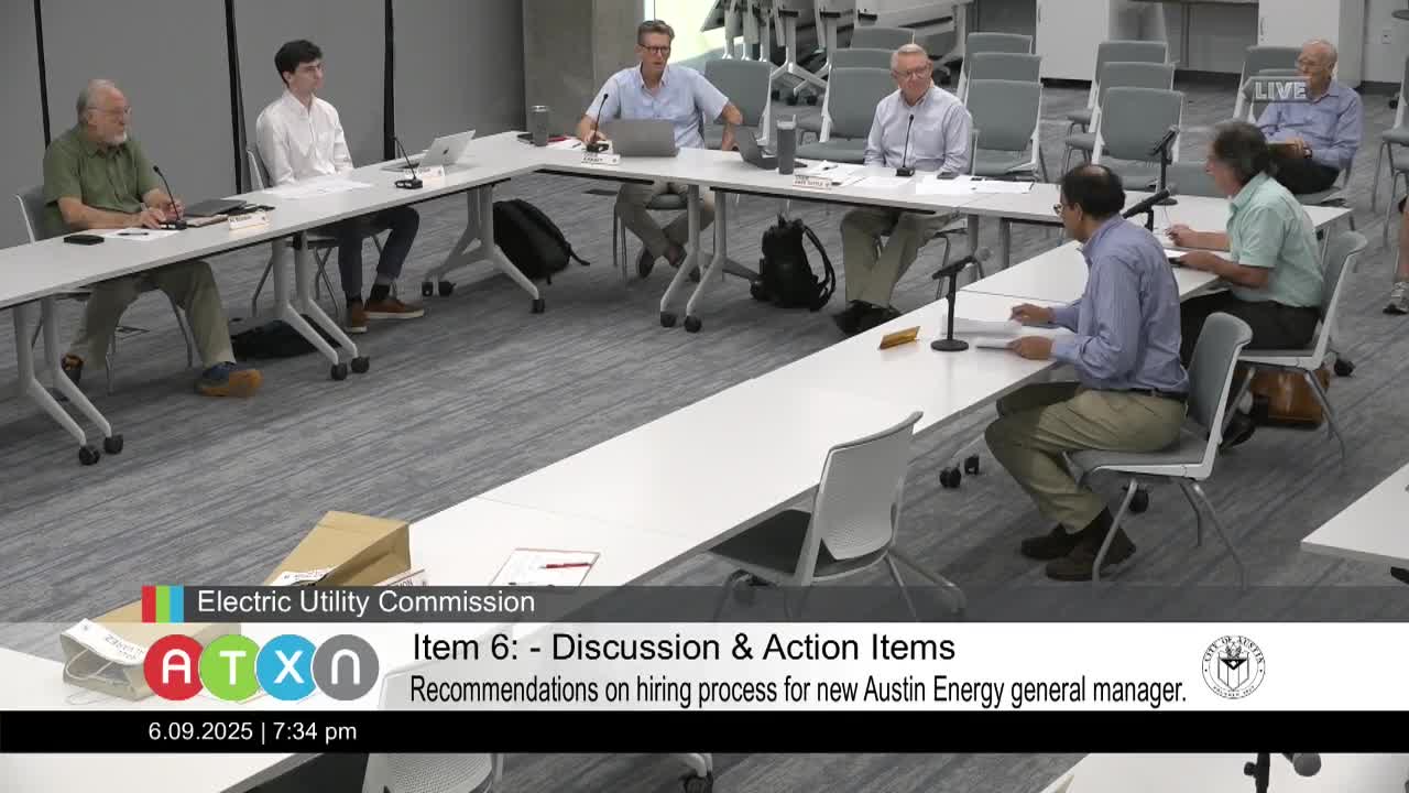 Austin Energy Board debates qualifications for general manager citing decarbonization goals